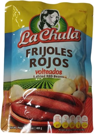 Imagen de FRIJOLES ROJOS LA CHULA VOLTEADOS 400g