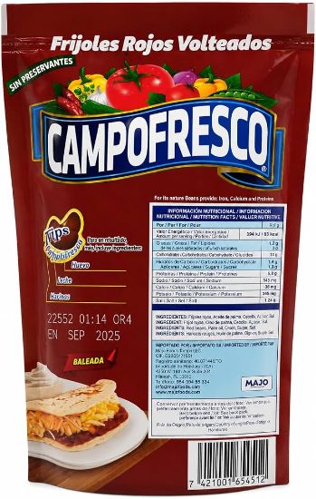 Imagen de FRIJOLES ROJOS VOLTEADOS CAMPOFRES