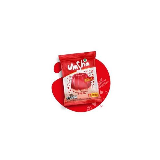Imagen de GELATINA SABOR FRESA 120G UMSHA