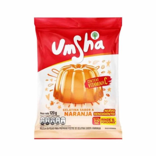 Imagen de GELATINA SABOR NARANJA 120G UMSHA