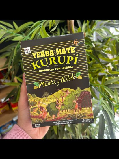 Imagen de YERBA MATE KURUPI MENTA Y BOLDO 500G