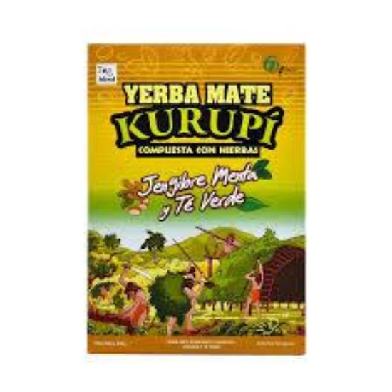 Imagen de YERBA MATE KURUPI JENGIBRE , MENTA Y TE VERDE 500G