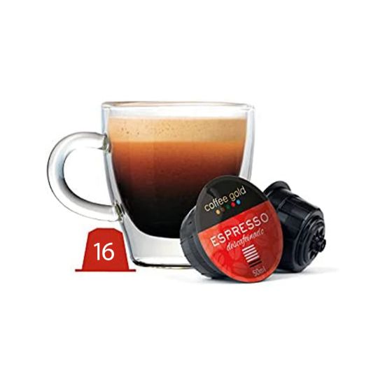 Imagen de CAFE CAPSULA ESPRESSO DESCAFEINADO COFFEE GOLD 20X5G