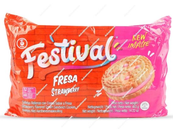 Imagen de GALLETA FESTIVAL FRESA X 12 UND