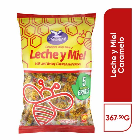 Imagen de UNIVERSAL LECHE Y MIEL 367.5G X 100