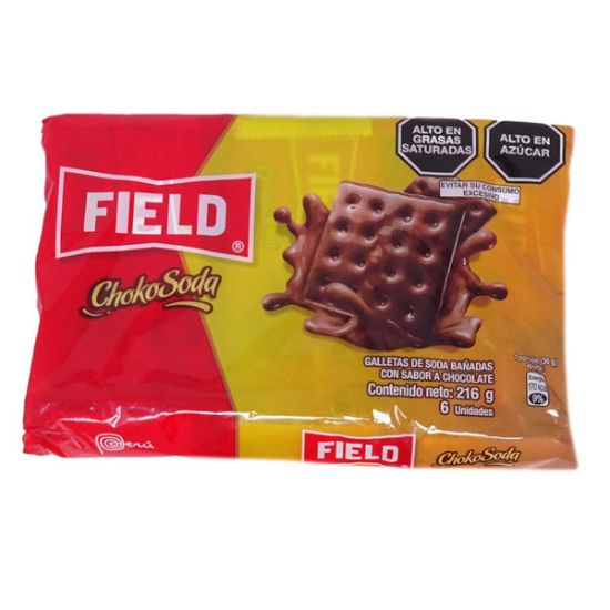 Imagen de GALLETA CHOKO SODA 6PACK 216G